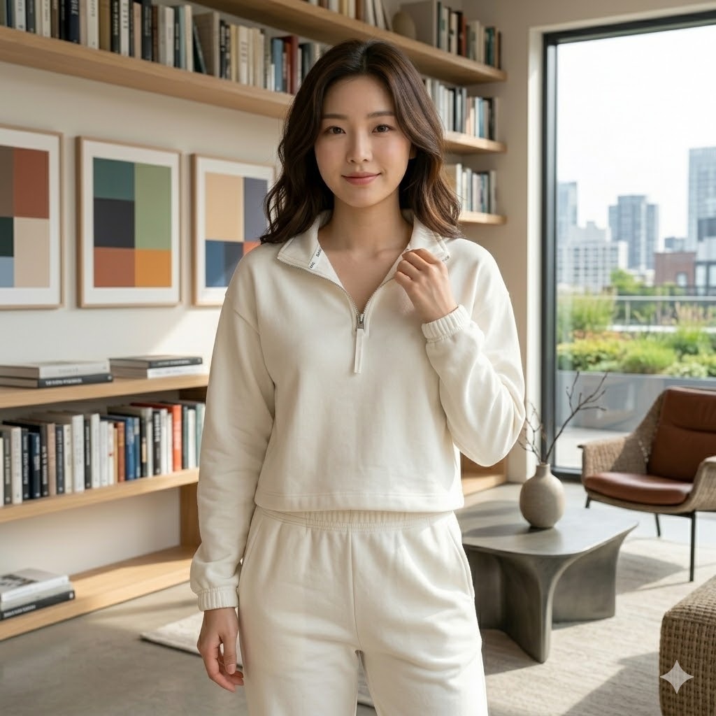 【預購】CALVIN KLEIN H040651 女裝半拉鏈衛衣