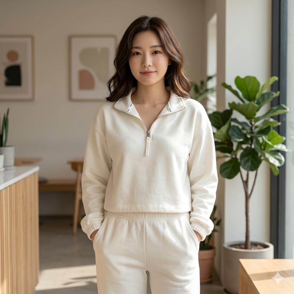 【預購】CALVIN KLEIN H040651 女裝半拉鏈衛衣