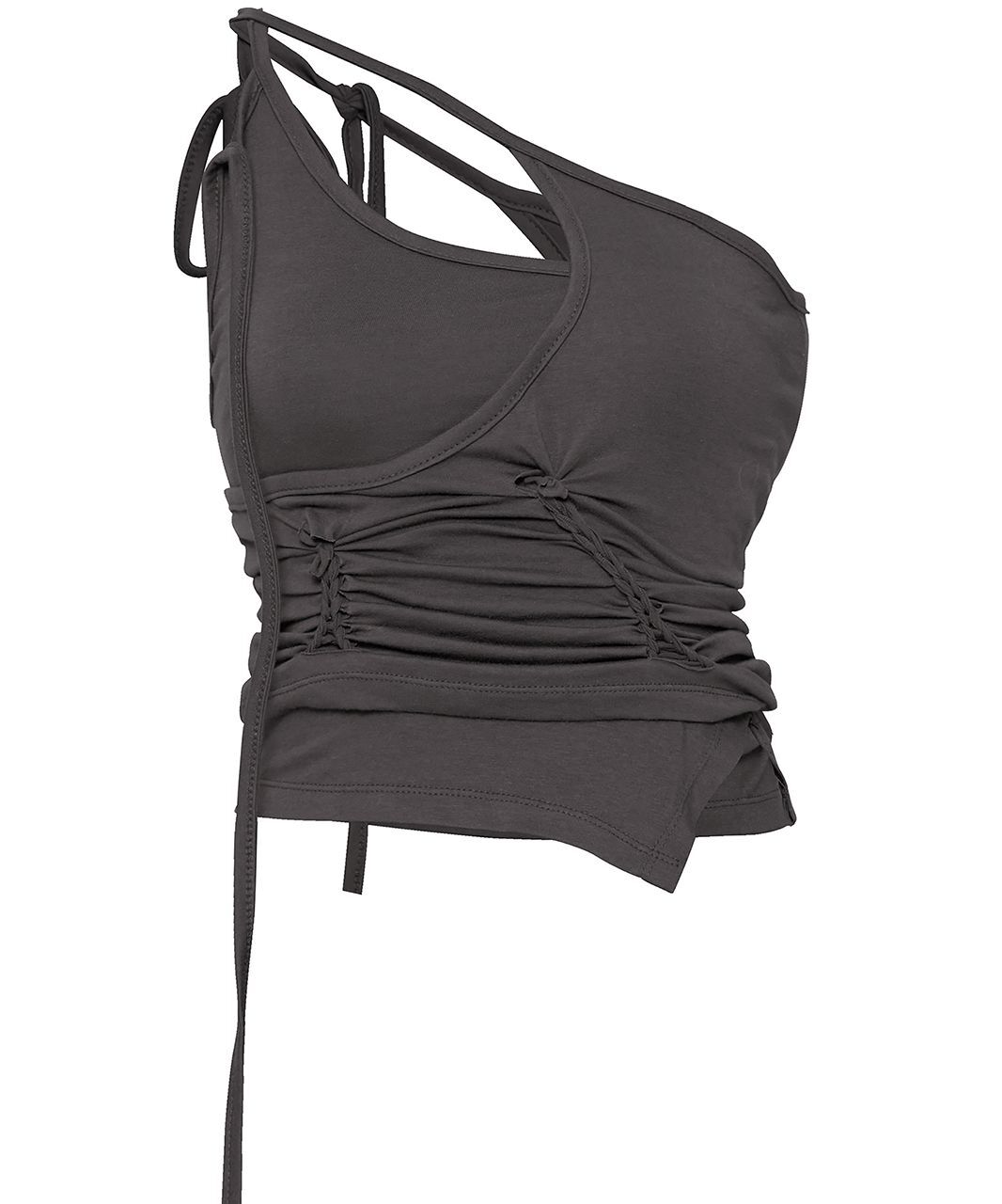 FLAREUP 手工扭轉層次無袖上衣套裝 FL-118_Charcoal