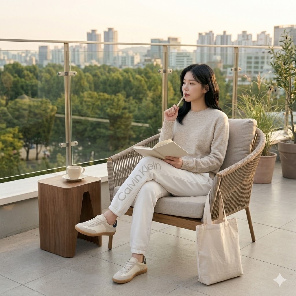 【預購】CALVIN KLEIN Flocked Logo H040652 女裝衛褲