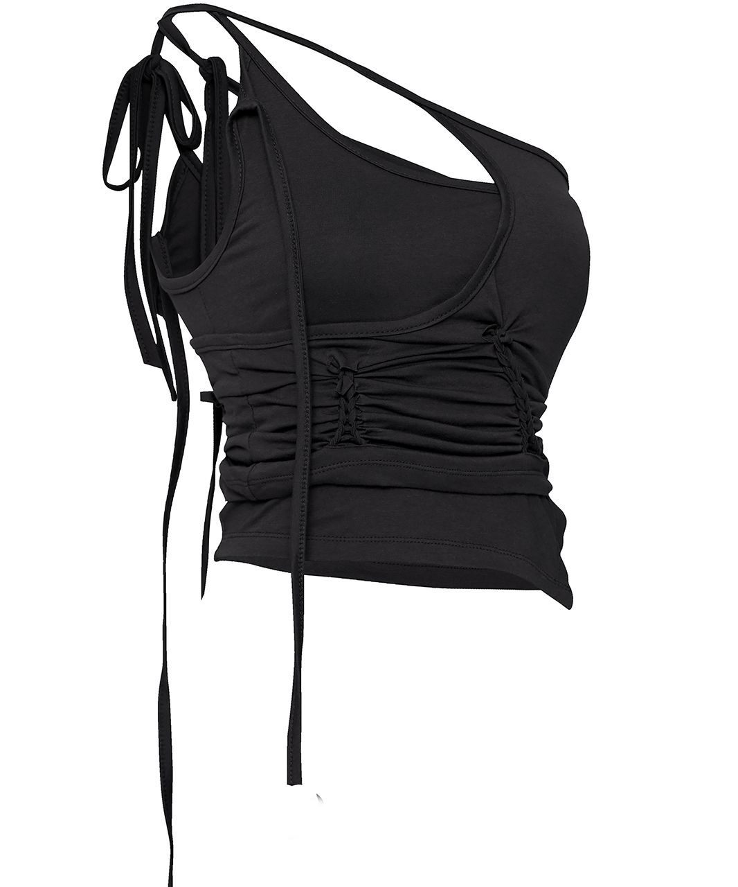 FLAREUP 扭結疊穿背心套裝 FL-118_Black