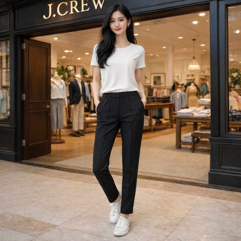 OBS410 J.Crew「秒變長腿」修身神級西褲