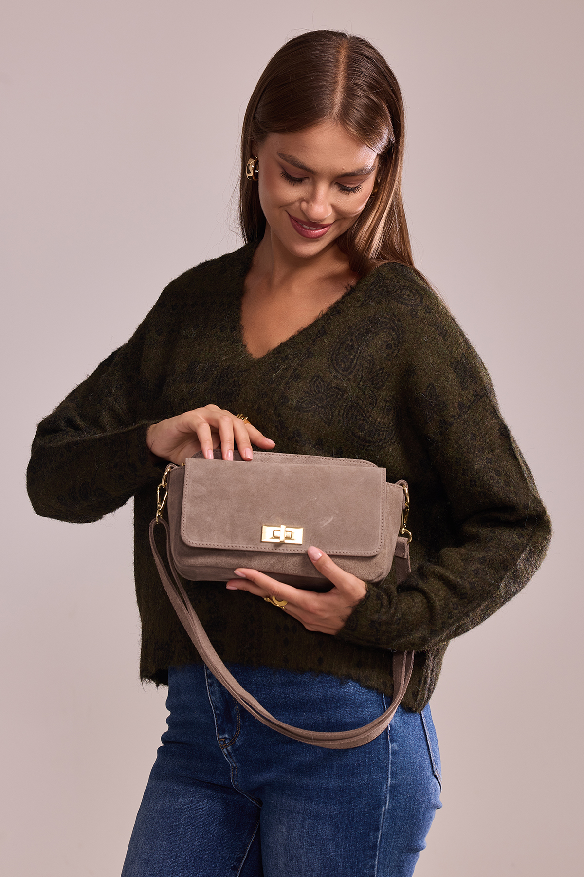 Cherry Paris Leather ILIANA SUÈDE- 4188 Taupe 褐色