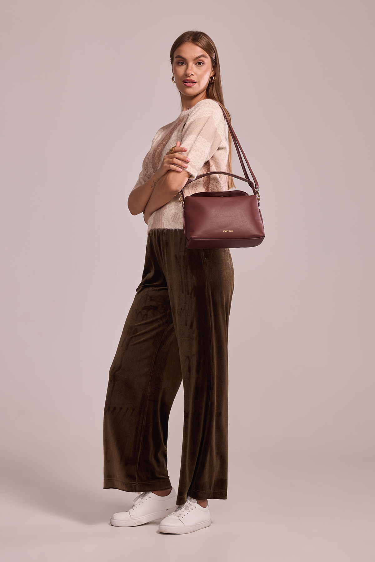 Cherry Paris Leather HÉLÈNE - 4184 Marron 啡色