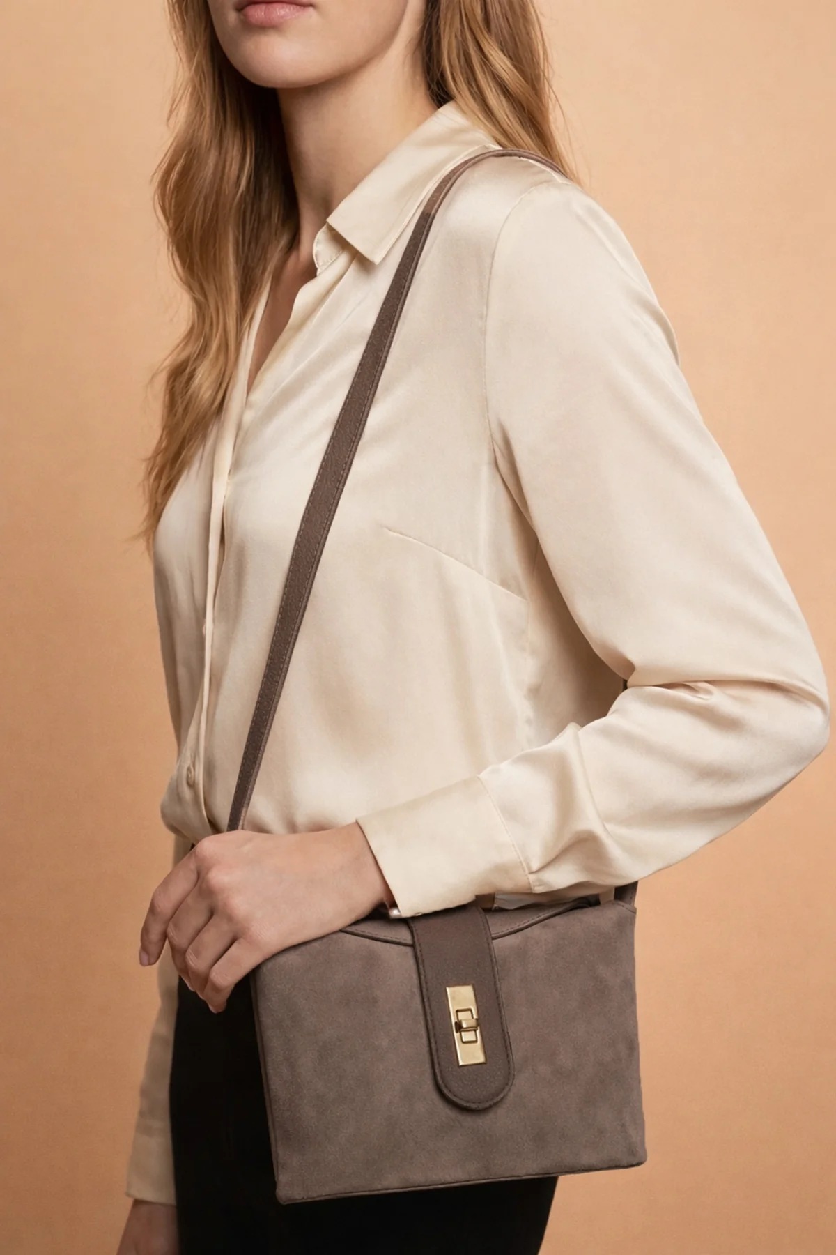 Cherry Paris Leather PRISCA SUÈDE - 4210 Taupe 褐色