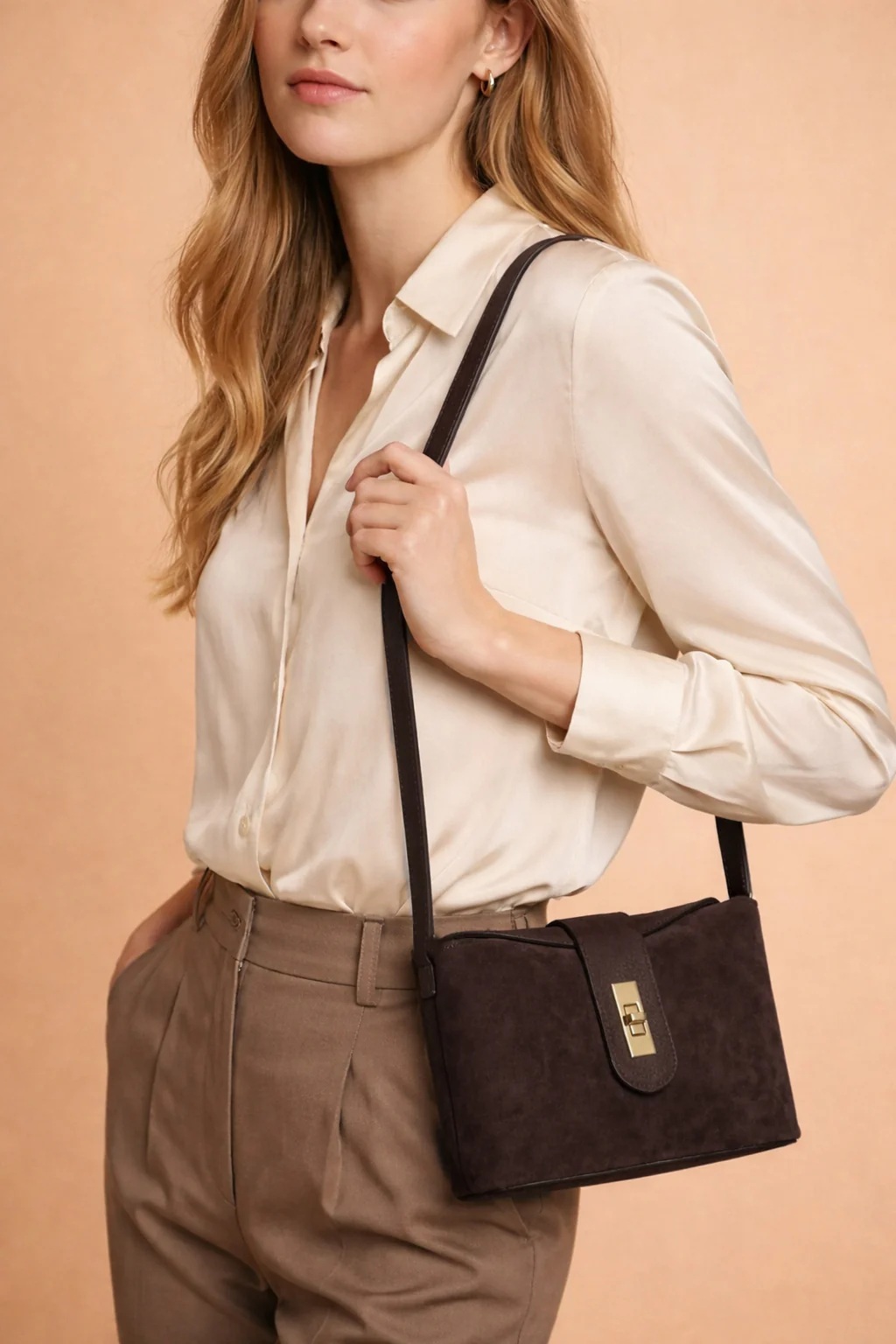 Cherry Paris Leather PRISCA SUÈDE - 4210 Chocolate 朱古力