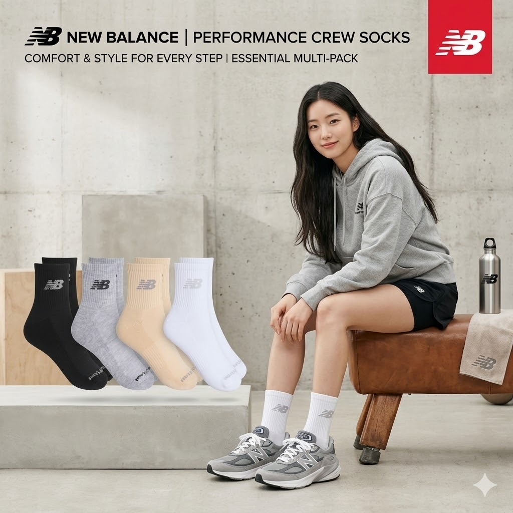 【預購】New Balance H040609 女裝襪8對裝