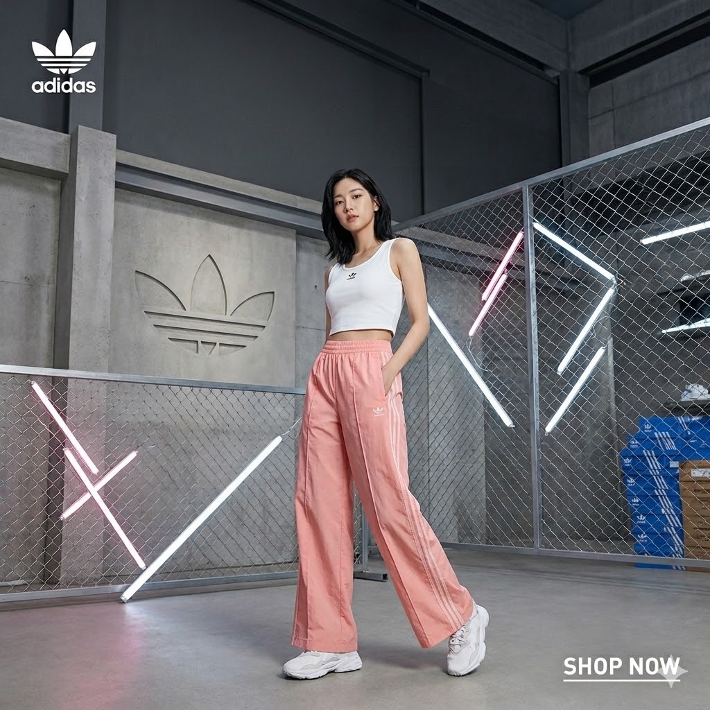 【預購】Adidas Wide Leg H040611 女裝闊腳褲