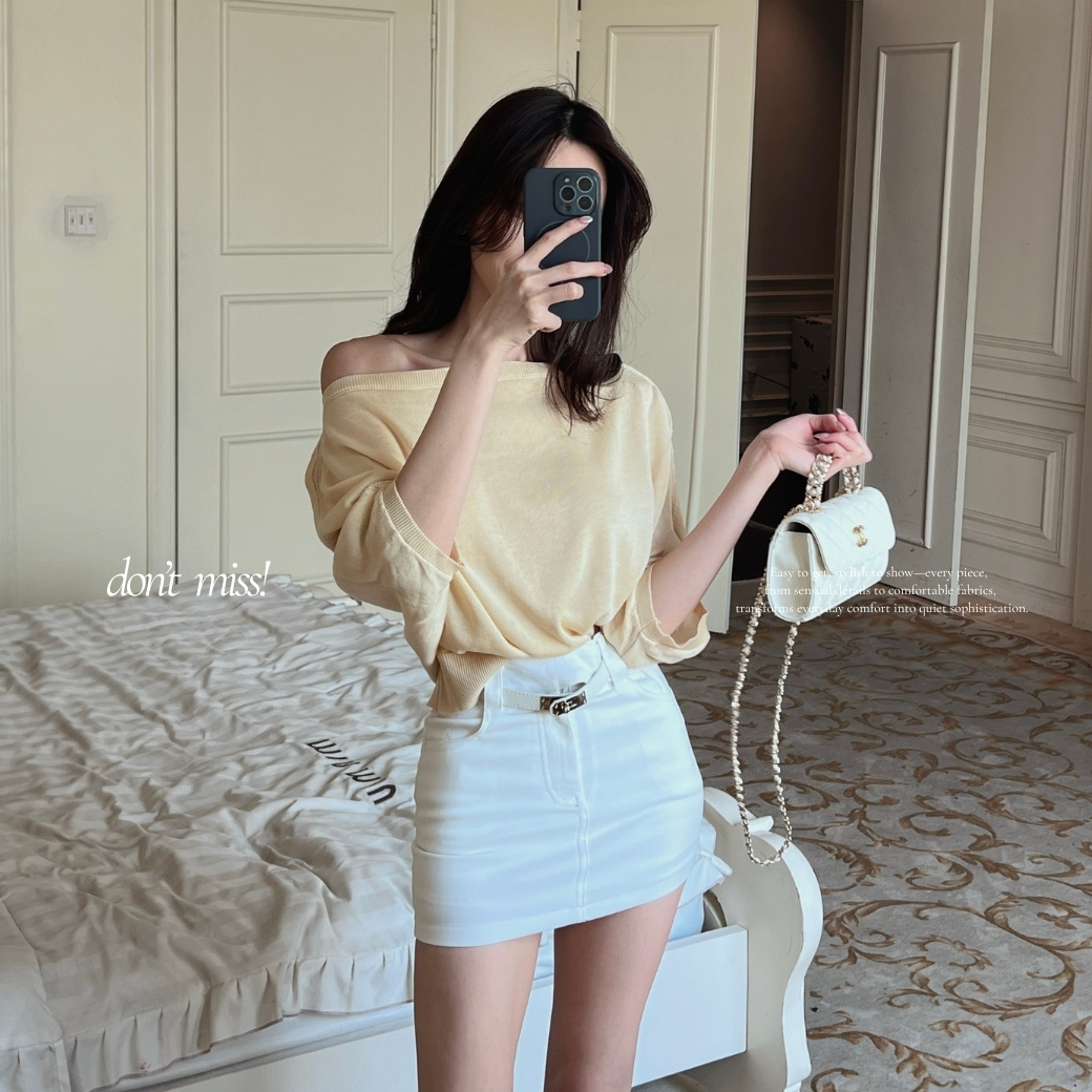 【大牌簡約半裙】DOMISS附腰帶-顯瘦A字短裙-3色 裙子 (現貨)