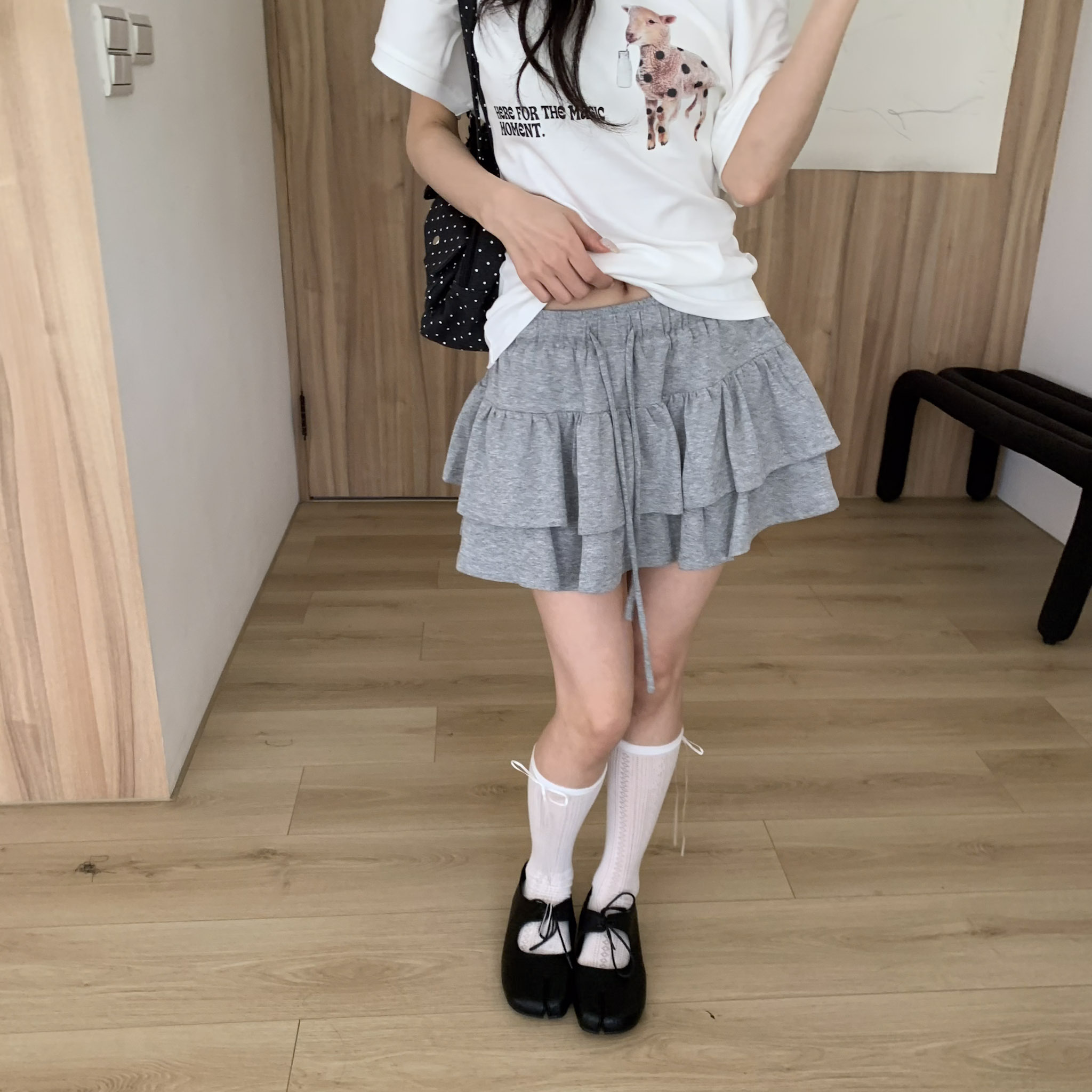 ISA_小棉專屬甜 可愛超標杯子蛋糕抽繩褲裙_63012