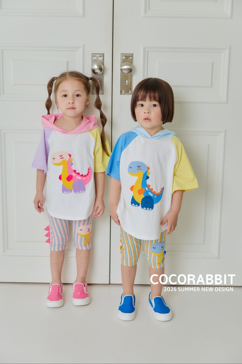 正韓夏Cocorabbit  兩色立體恐龍連帽上衣