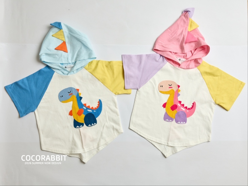 正韓夏Cocorabbit  兩色立體恐龍連帽上衣