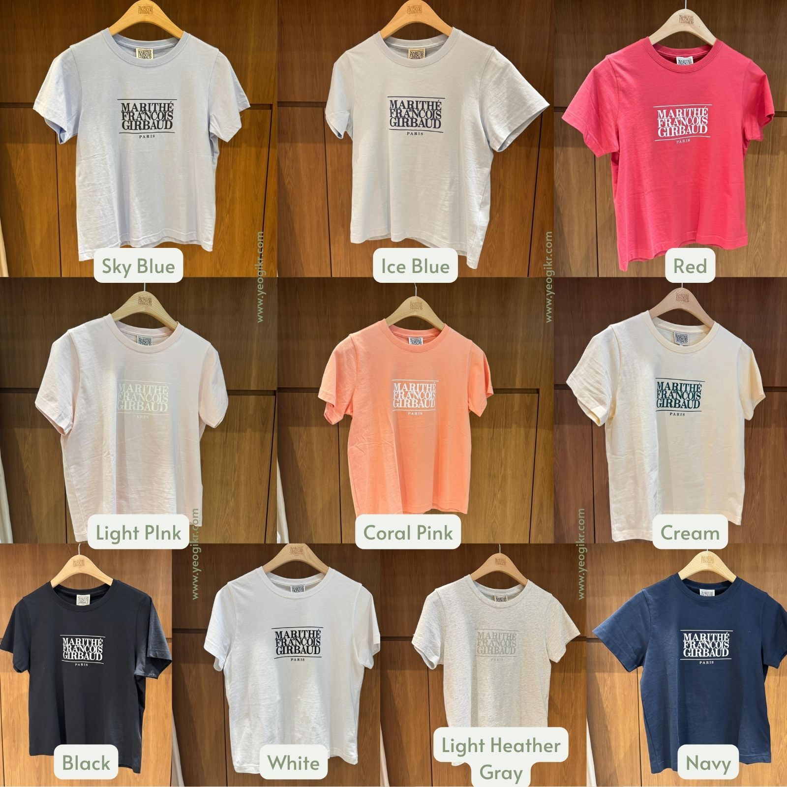 [11/4前入code每件最高可再-$20] MARITHE FRANCOIS GIRBAUD (MFG)｜W CLASSIC LOGO TEE [10 colors]