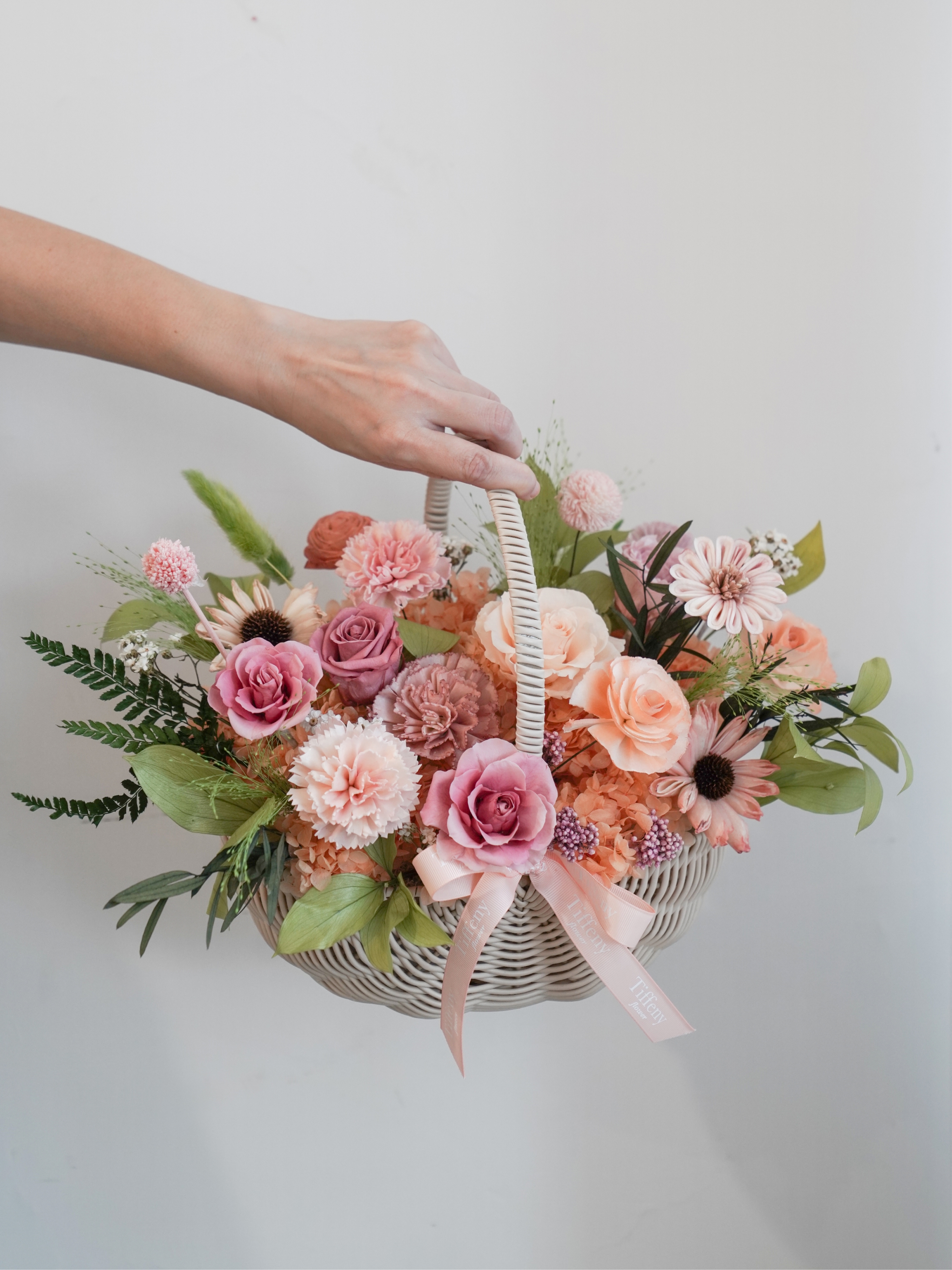 左岸花徑的焦糖拿鐵 永生盆花