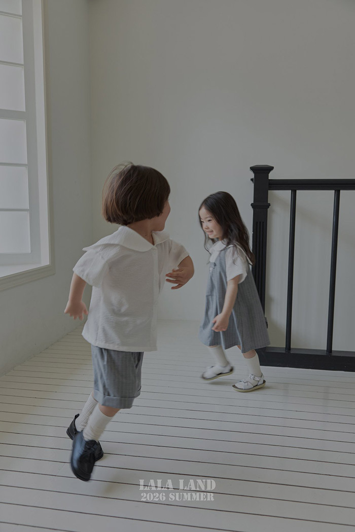 正韓夏lalaland 小童海軍領上衣