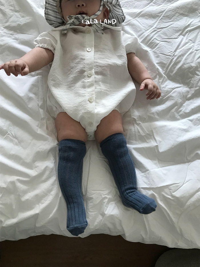 正韓夏lalaland 嫩嬰海軍領包屁衣