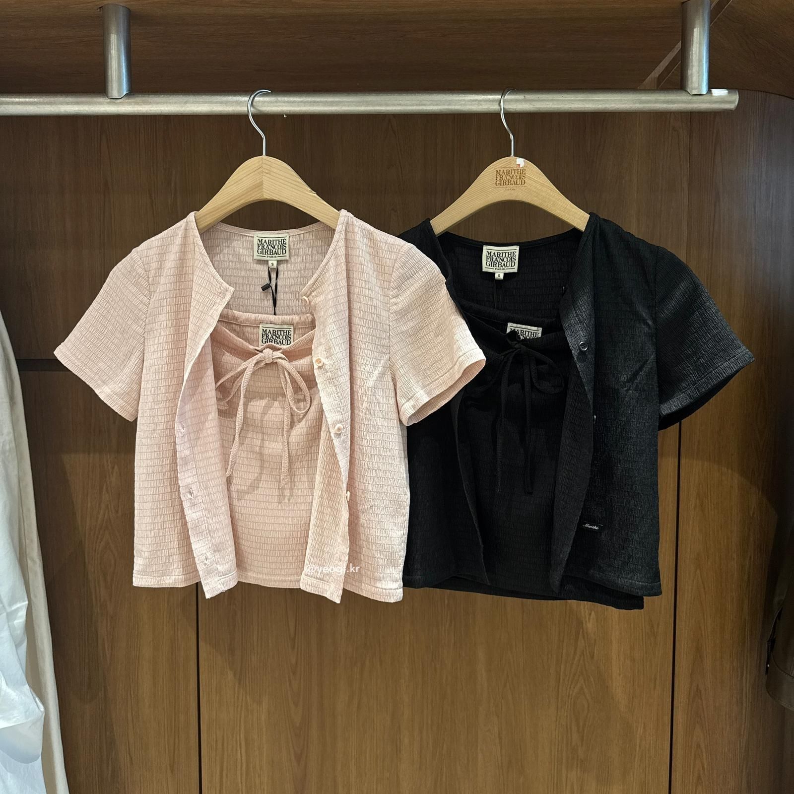 [11/4前入code每件最高可再-$20] MARITHE FRANCOIS GIRBAUD (MFG)｜ \兩件套/ W CRINKLE SLEEVELESS + CARDIGAN SET [2 colors]