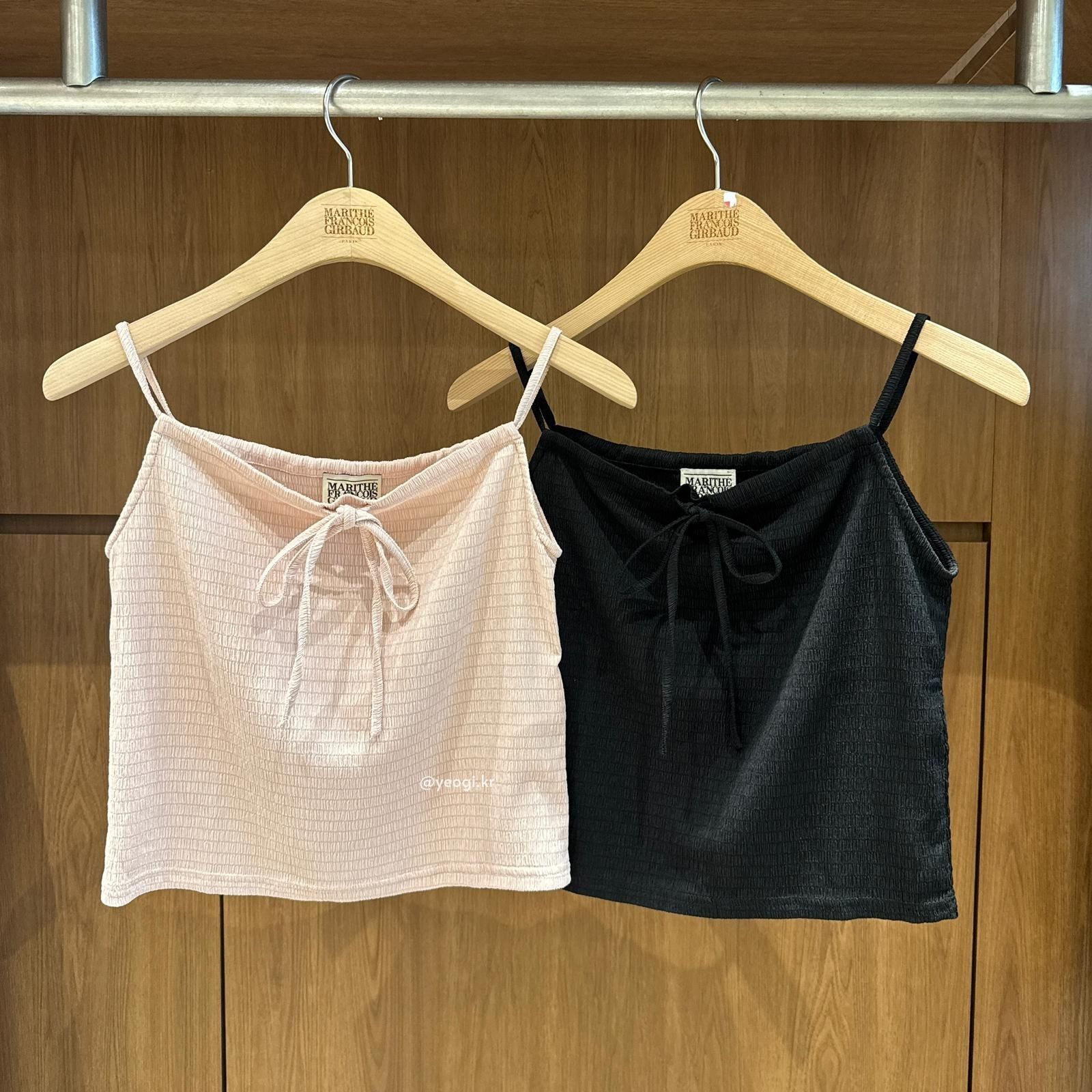 [11/4前入code每件最高可再-$20] MARITHE FRANCOIS GIRBAUD (MFG)｜ \兩件套/ W CRINKLE SLEEVELESS + CARDIGAN SET [2 colors]