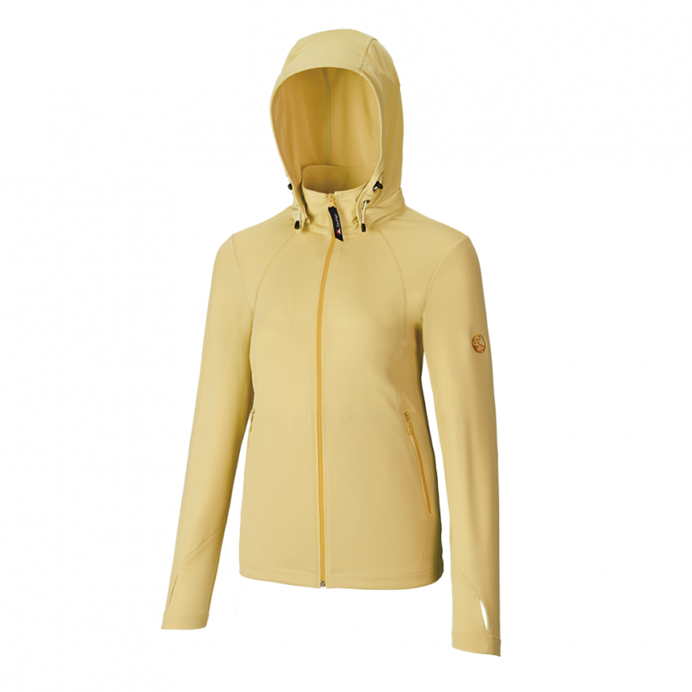 EasyMain 衣力美 永久防曬排汗衣(可拆帽) 女款 (奶油黃色) 14EMC26032