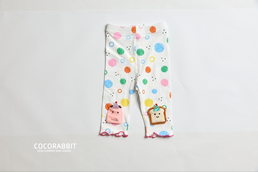 正韓夏Cocorabbit  彩色點點牛奶土司內搭褲