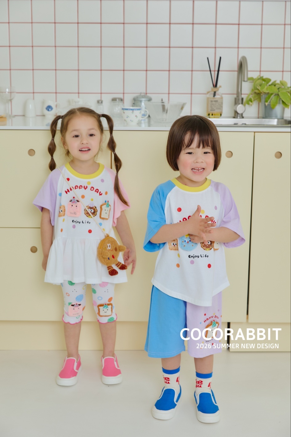正韓夏Cocorabbit  彩色點點牛奶土司內搭褲
