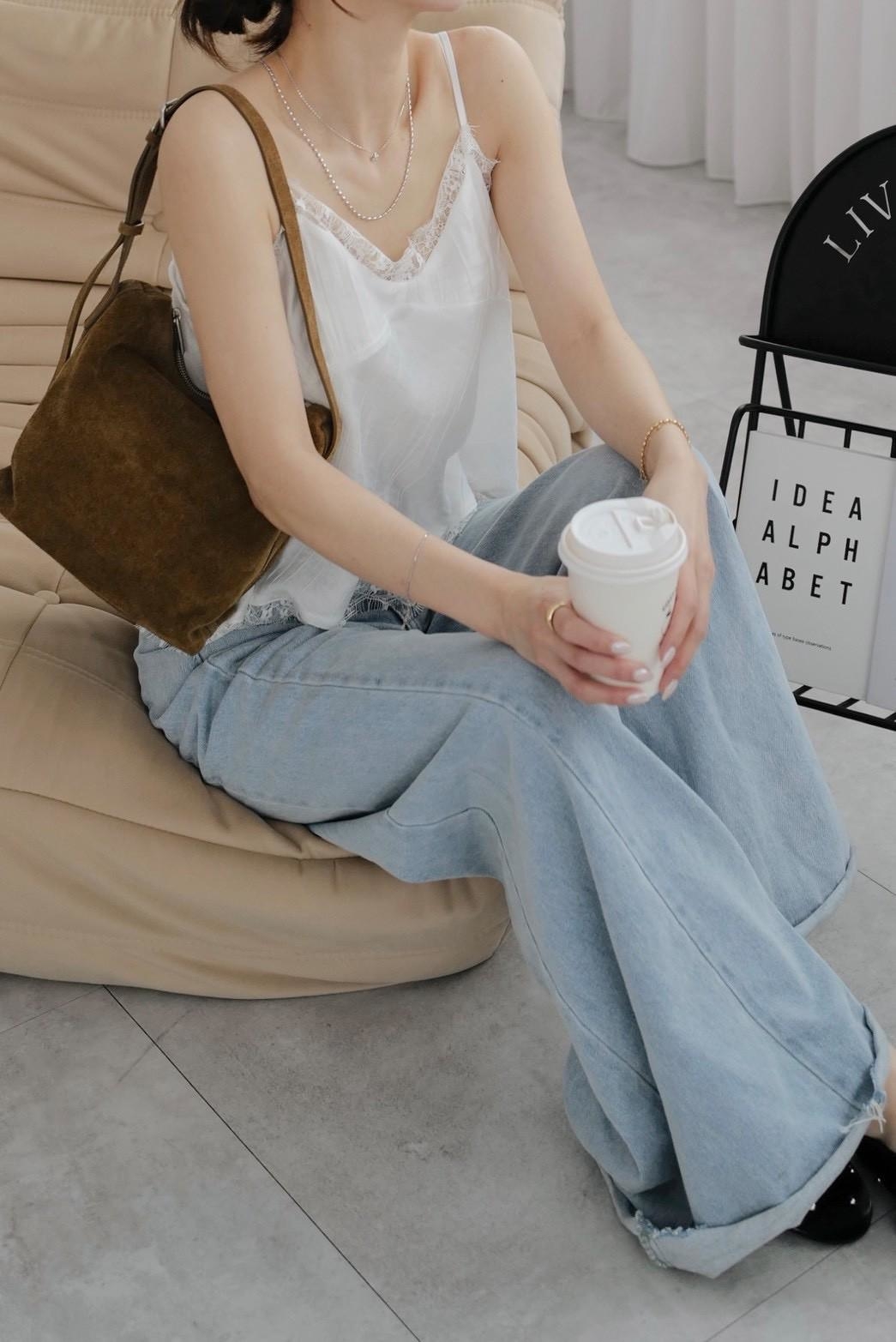 超美細肩蕾絲背心 HB09