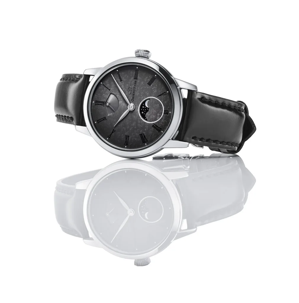 萬年鐘錶 - 東方錶  ORIENT STAR  東方之星  45 F8  星空月相三日鍊機械錶 RE-BW0005N   錶徑 : 39.5mm