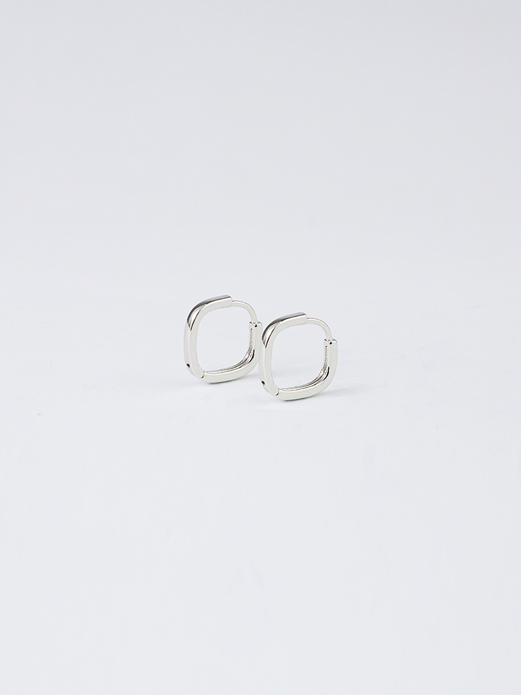 925純銀方圈造型耳環