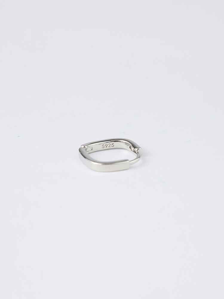 925純銀方圈造型耳環