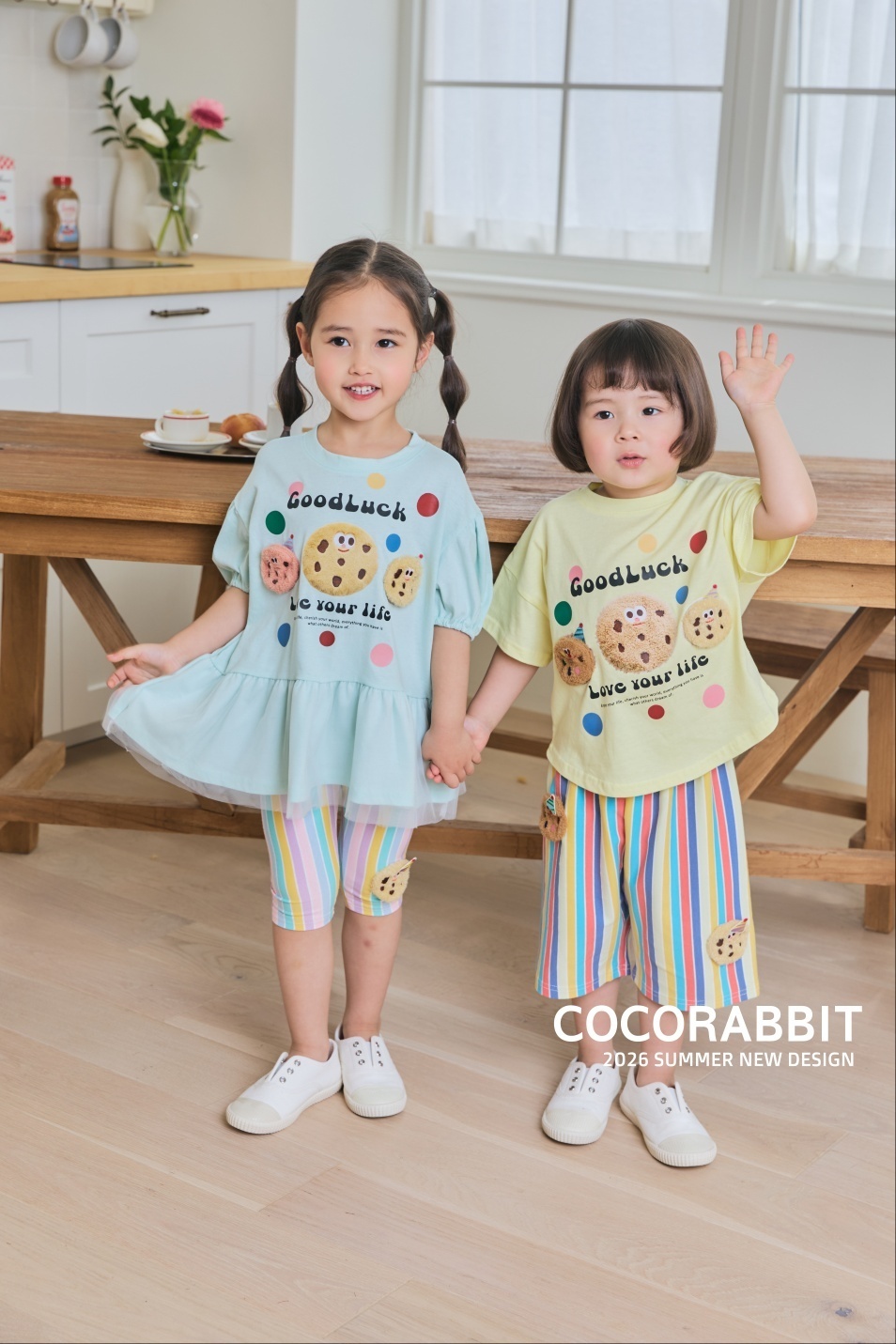 正韓夏Cocorabbit  兩色美式軟餅乾上衣
