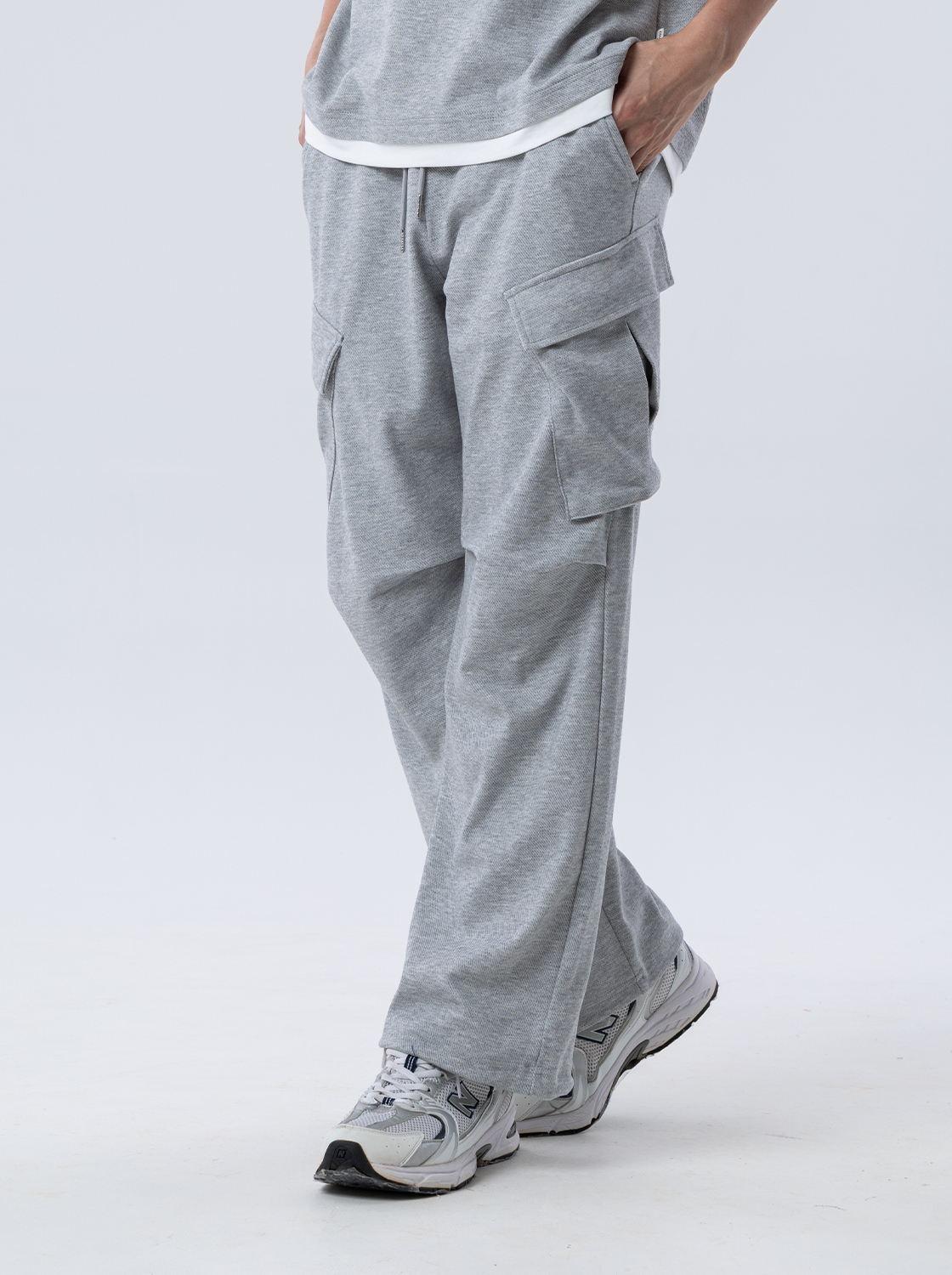 【期間限定】高質感斜紋紋理工裝長褲