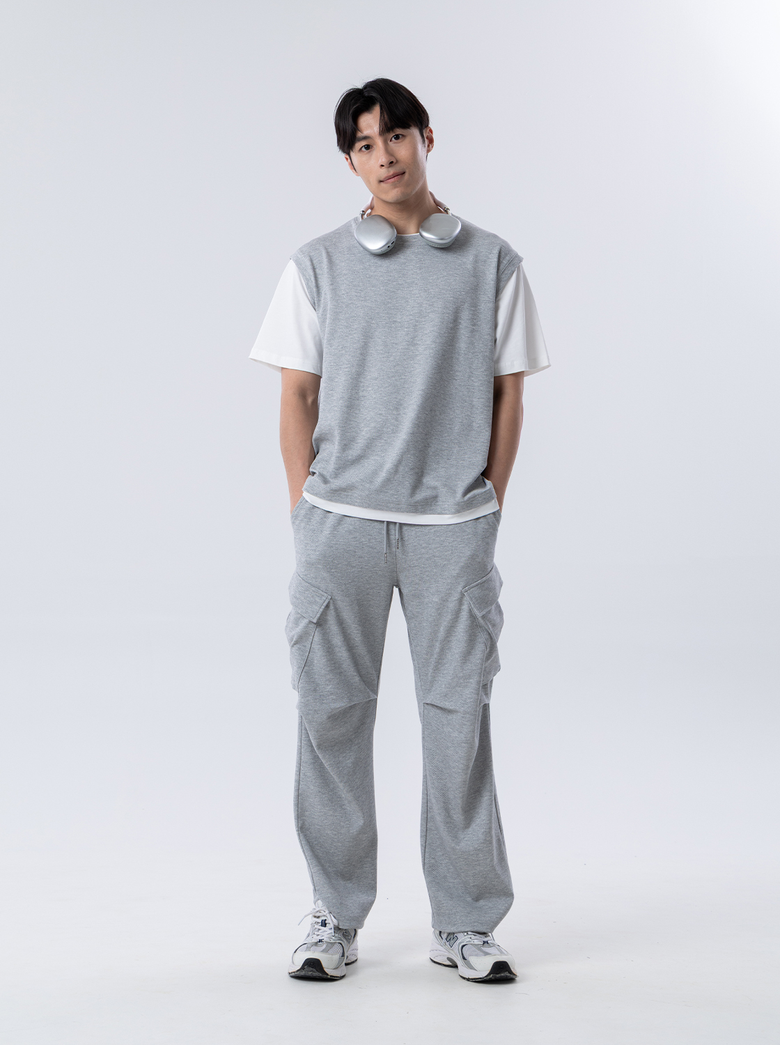 【期間限定】高質感斜紋紋理工裝長褲