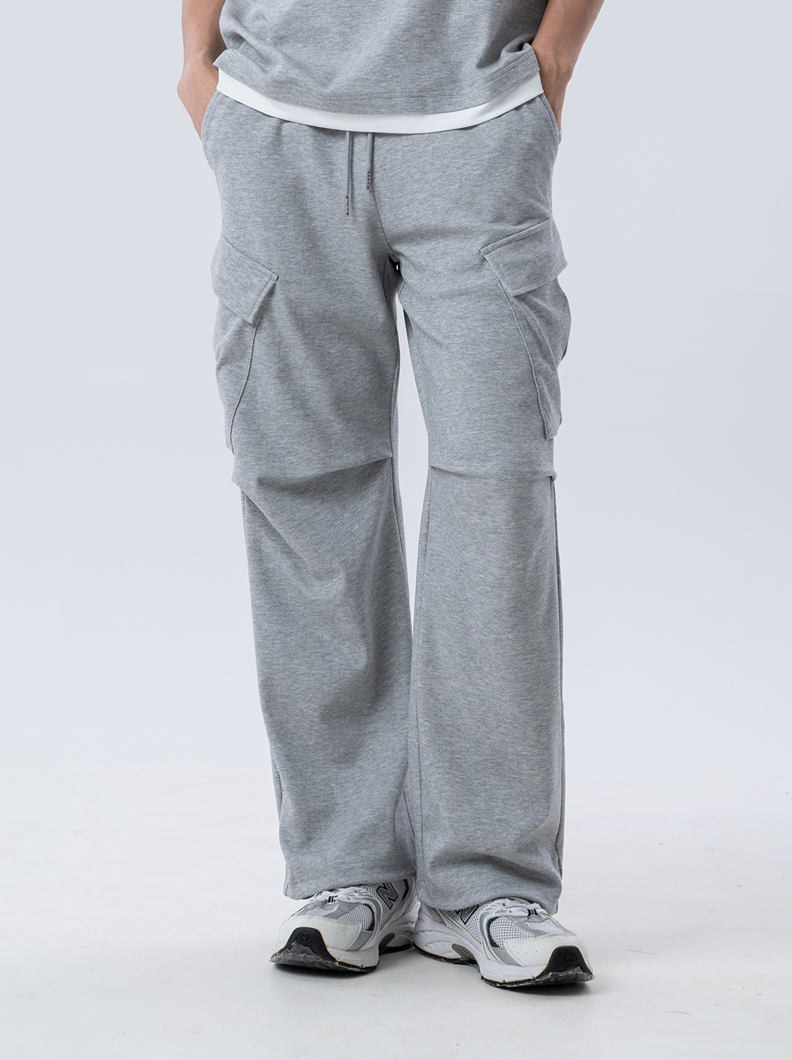 【期間限定】高質感斜紋紋理工裝長褲