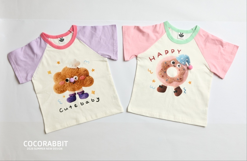 正韓夏Cocorabbit  兩色糖餅/甜甜圈上衣