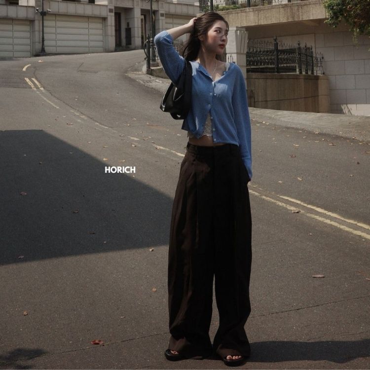 𝗔𝗽𝗿.𝟬𝟴/99051-鬆緊打褶中線西裝褲(2色)/咖