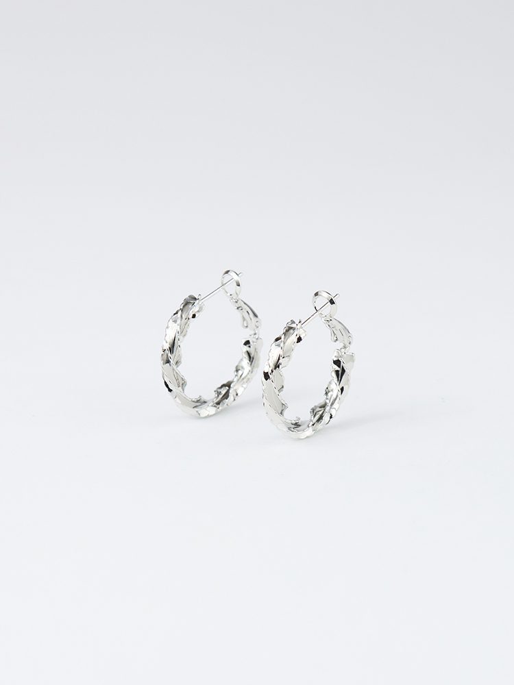 氣質螺旋大圈耳環