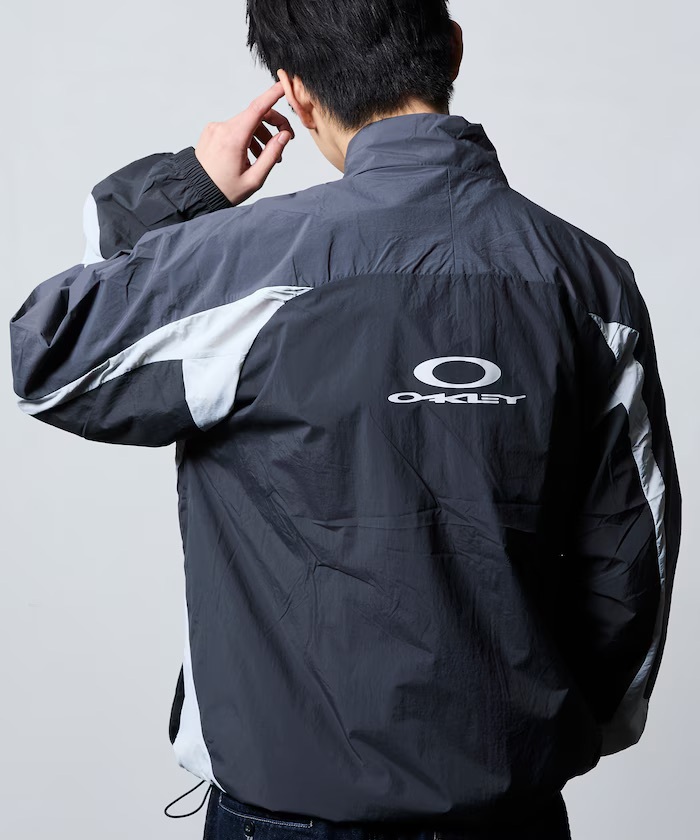 Oakley 26ss 復古 拼接 風衣 長袖 外套 黑灰