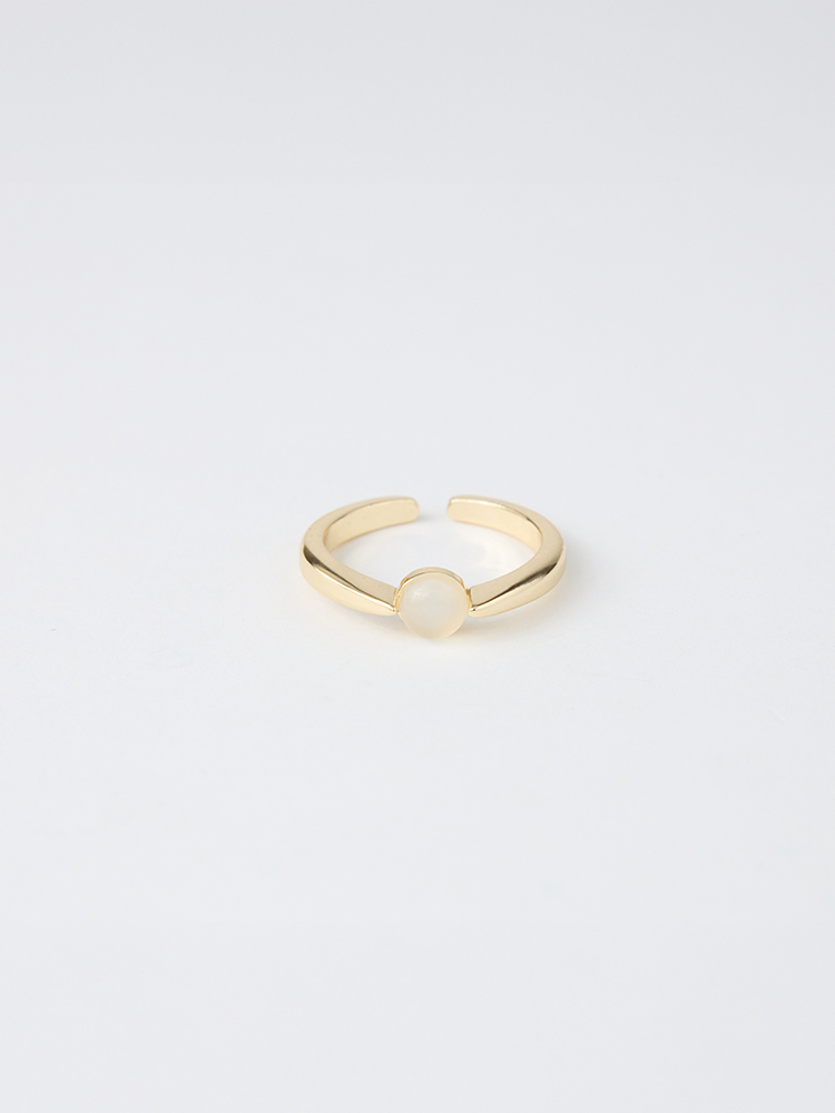 簡約白月光戒指