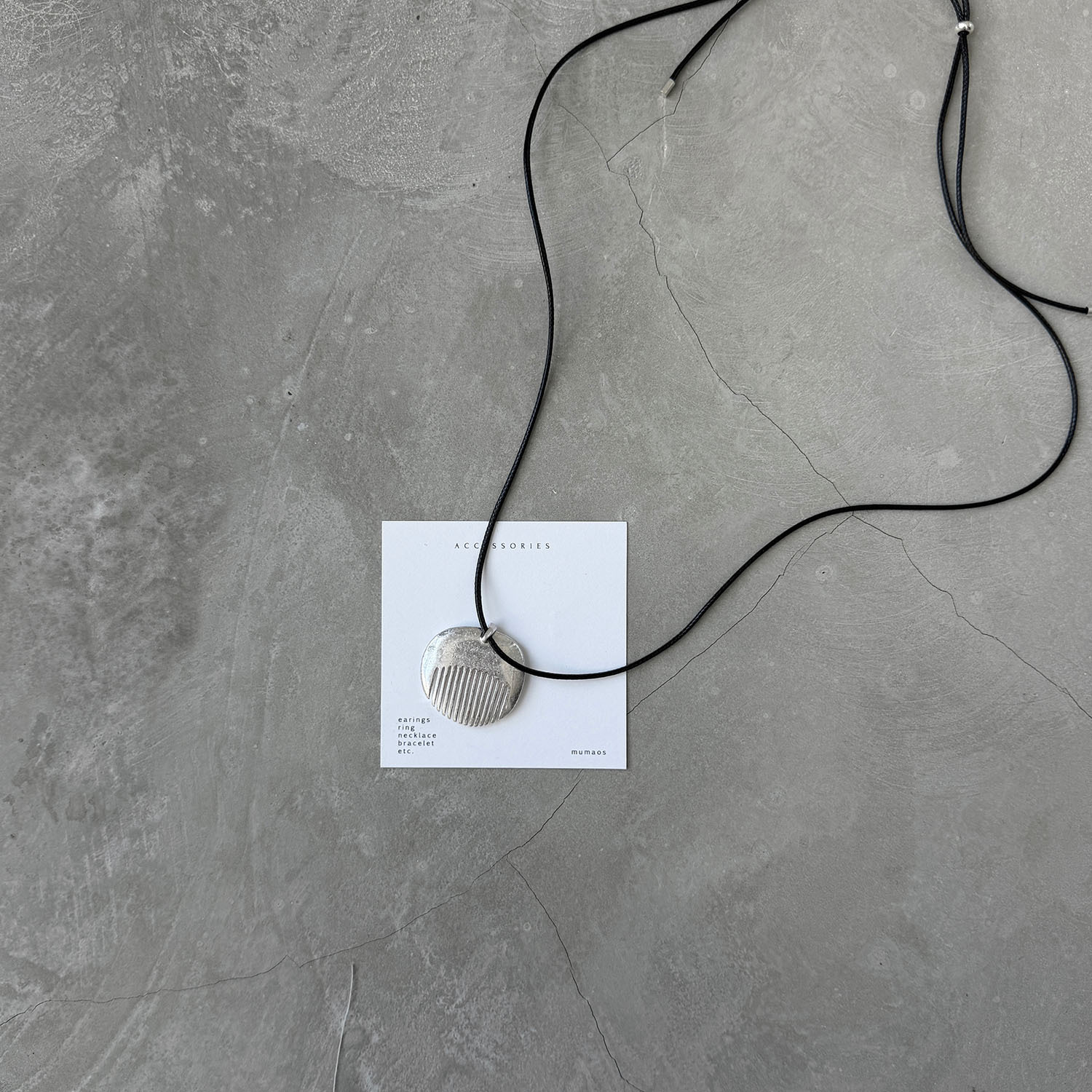 A4034 皮繩梳子長鏈