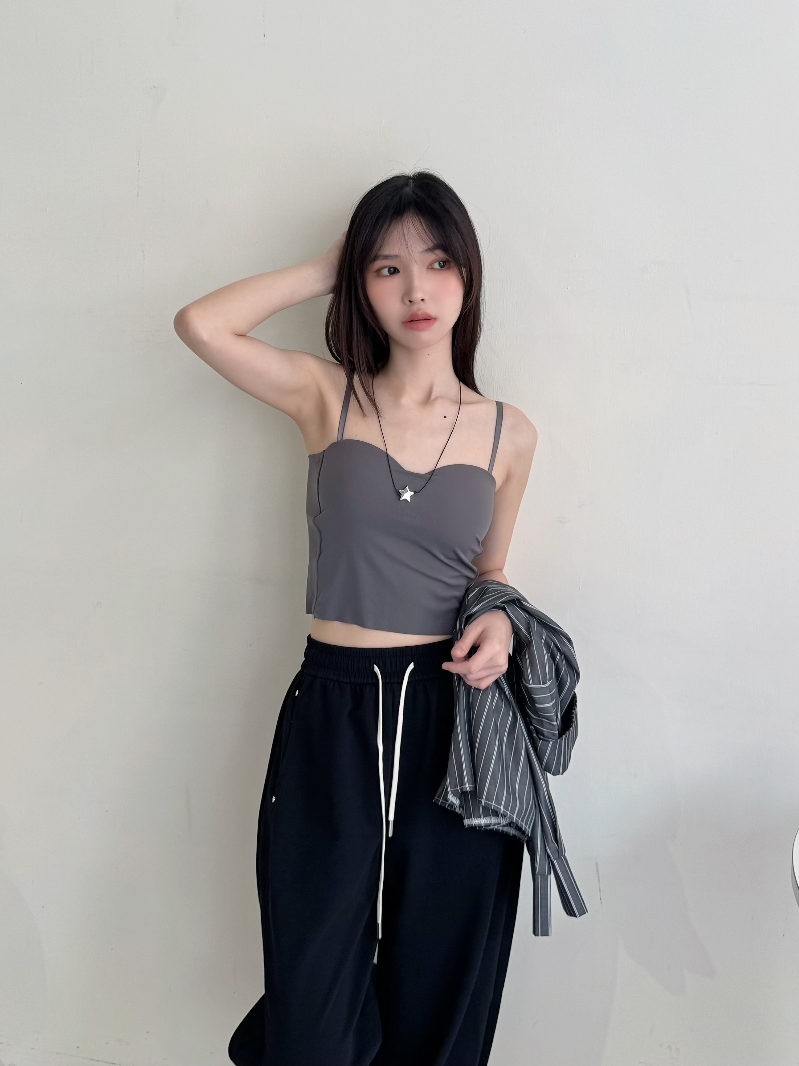 微馬甲性感素色歐美風小可愛-5581