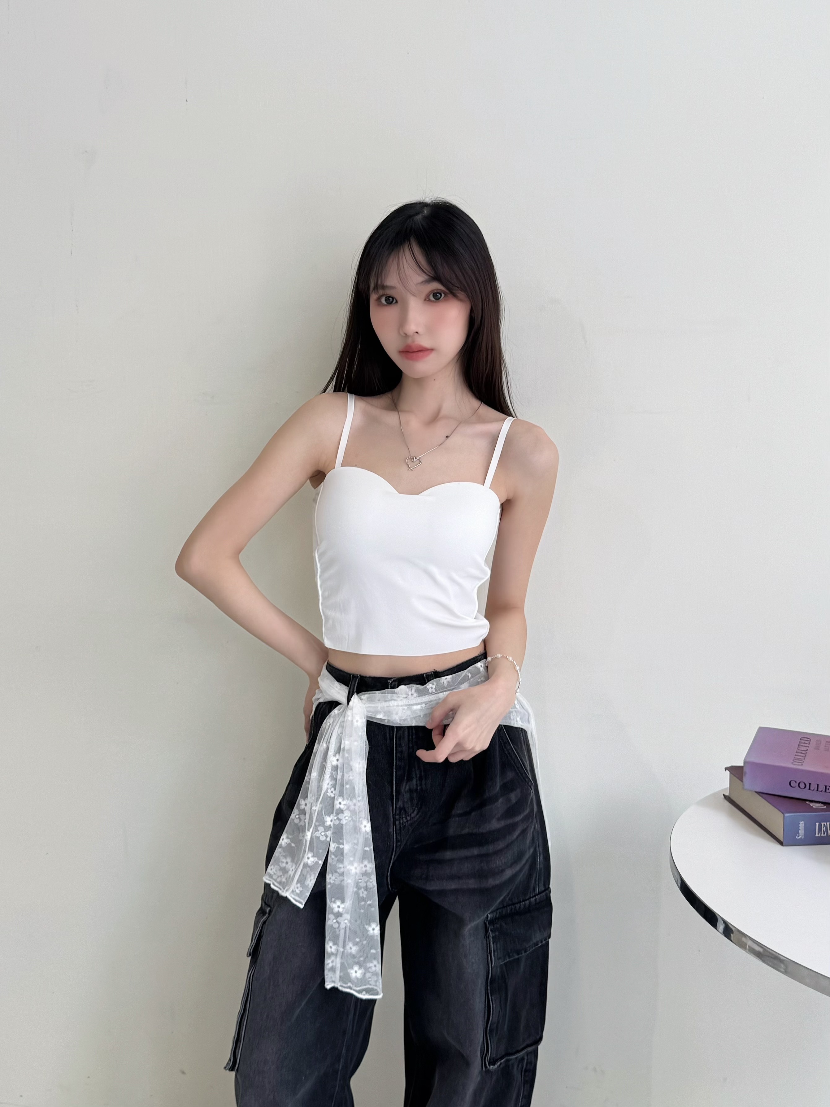 微馬甲性感素色歐美風小可愛-5581