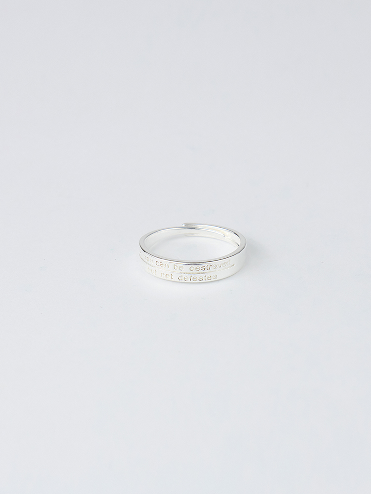 925純銀簡約字母戒指