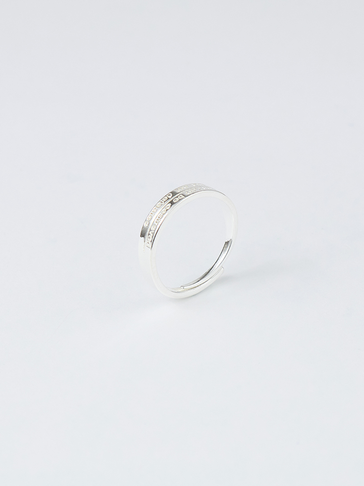 925純銀簡約字母戒指