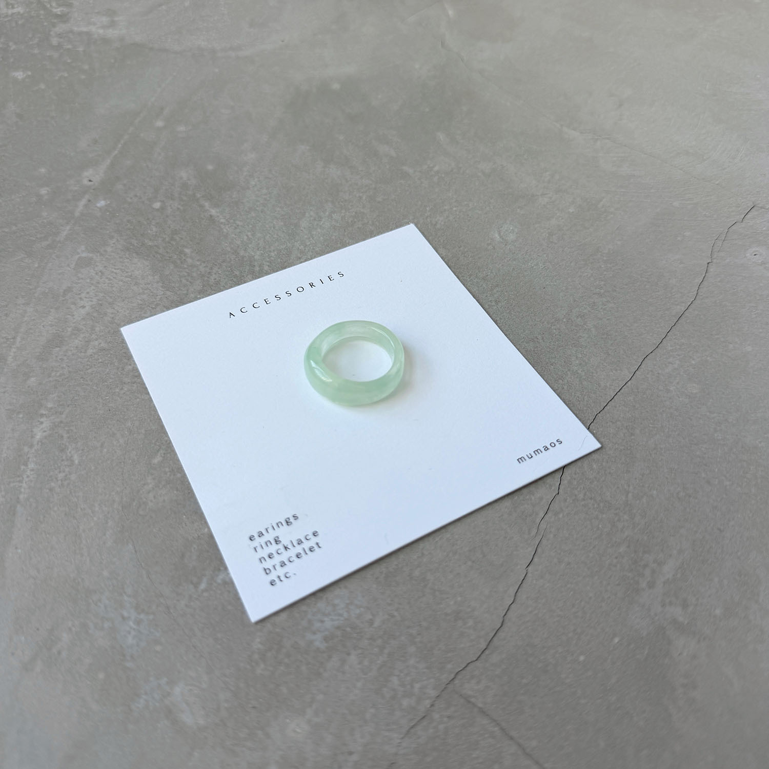 A4030 繽紛暈染透感戒指 / 綠