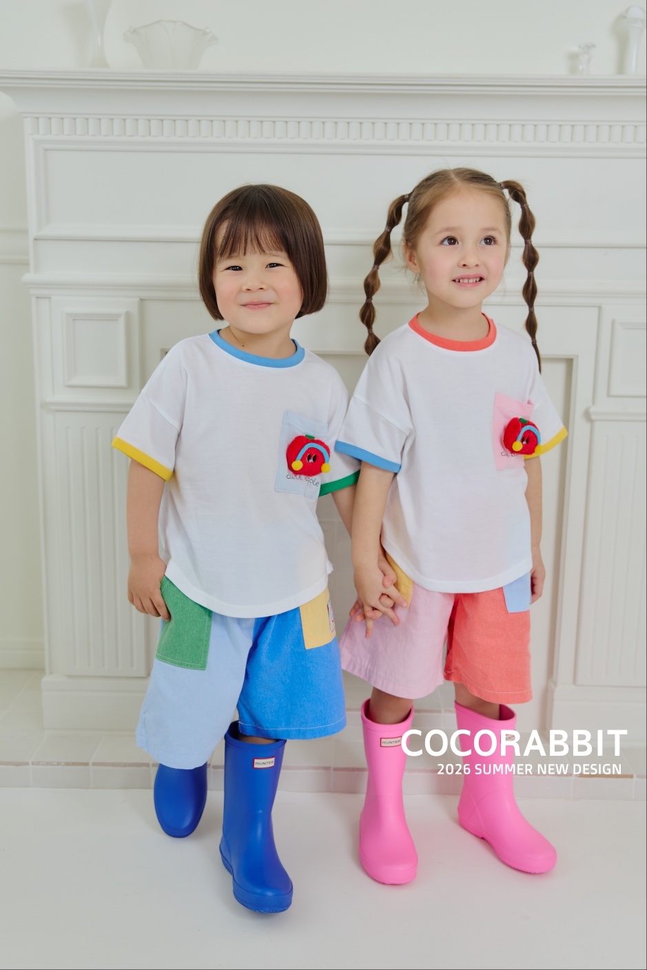 正韓夏Cocorabbit  兩色多巴胺多色短褲