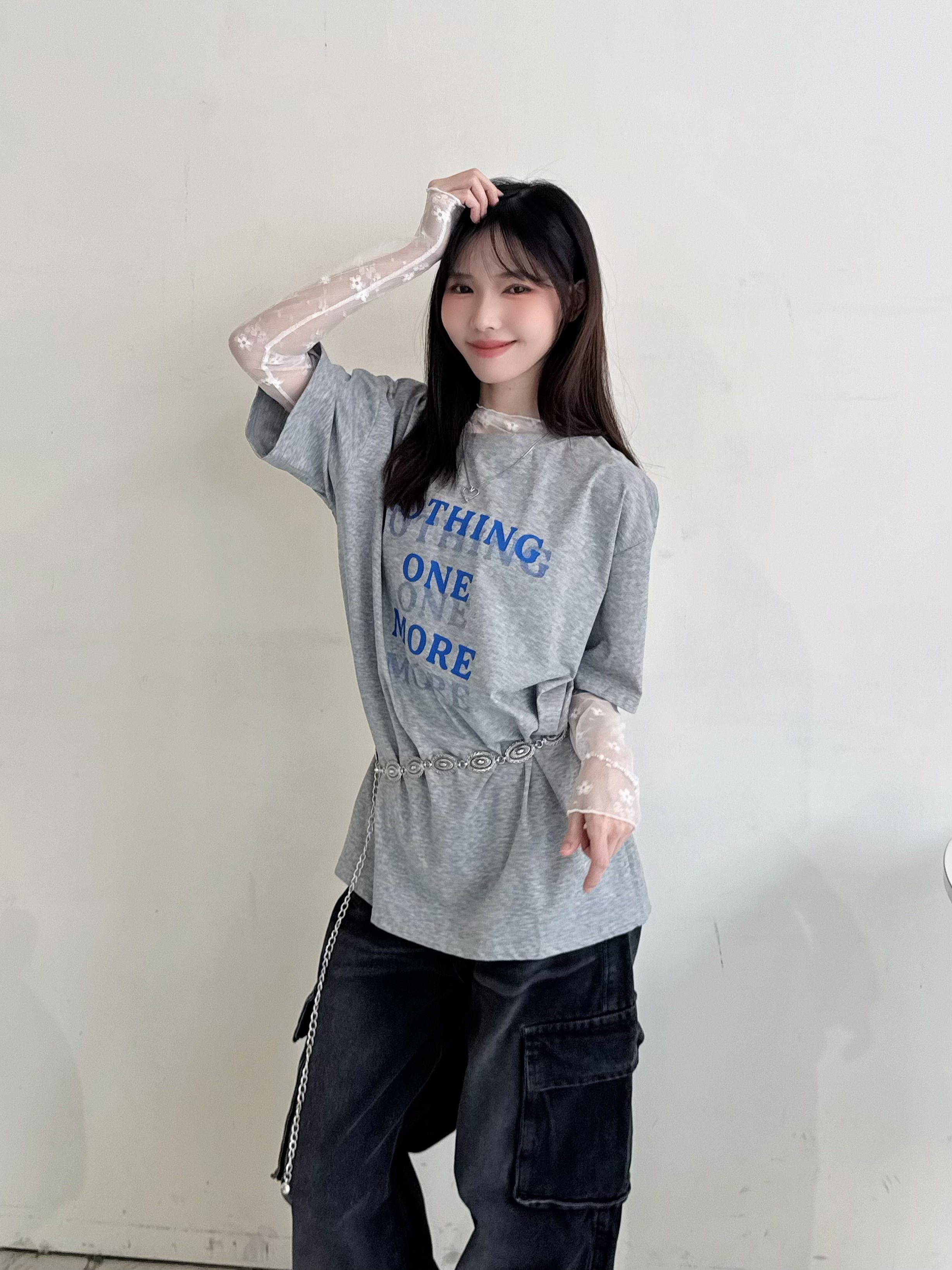 浮水印設計大大件T恤-3234