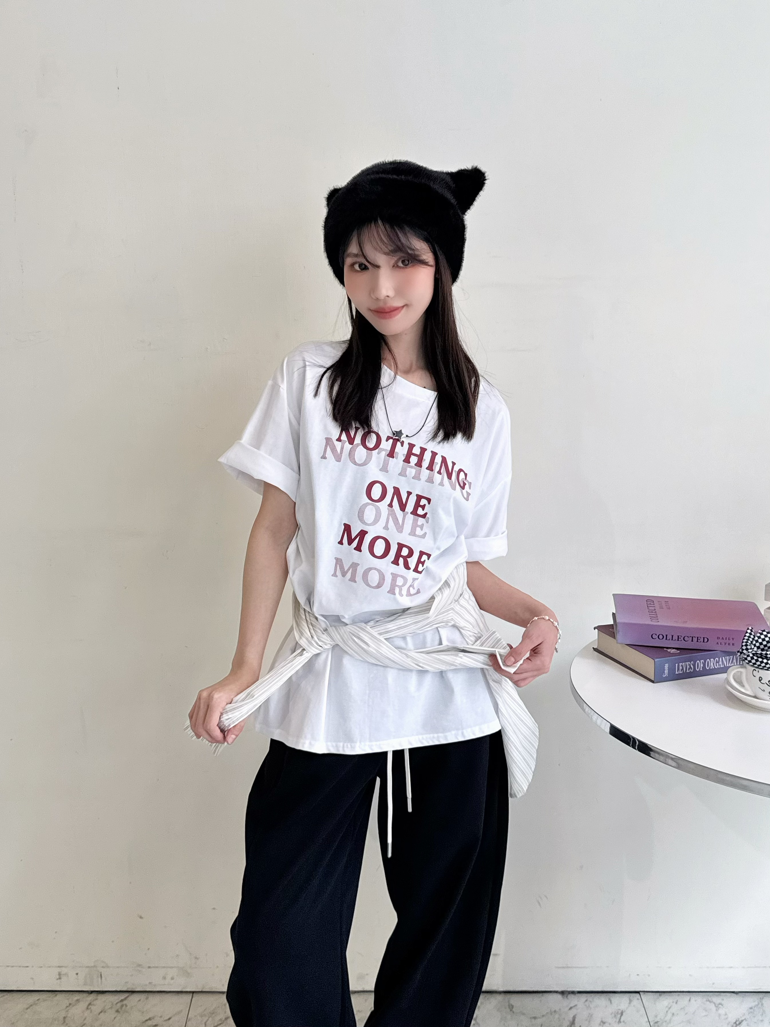 浮水印設計大大件T恤-3234