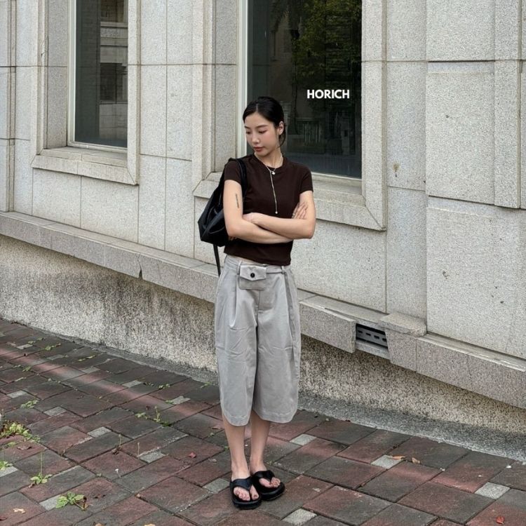 𝗔𝗽𝗿.𝟬𝟴/J66295Z-街頭闊腿七分褲附腰包(2色)S-L / 灰