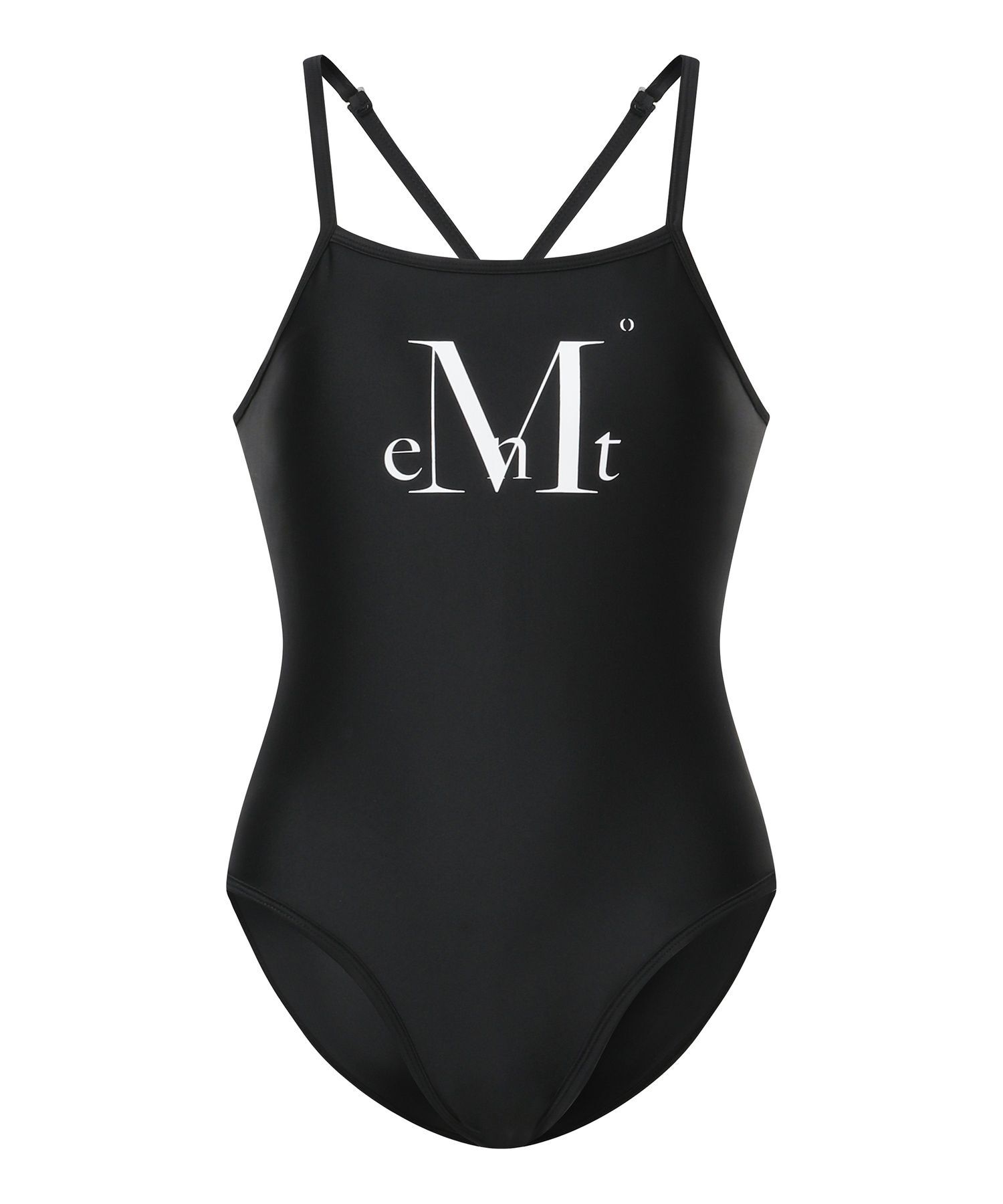 MUCENT 波浪交叉背帶連身泳衣 P0000BFM