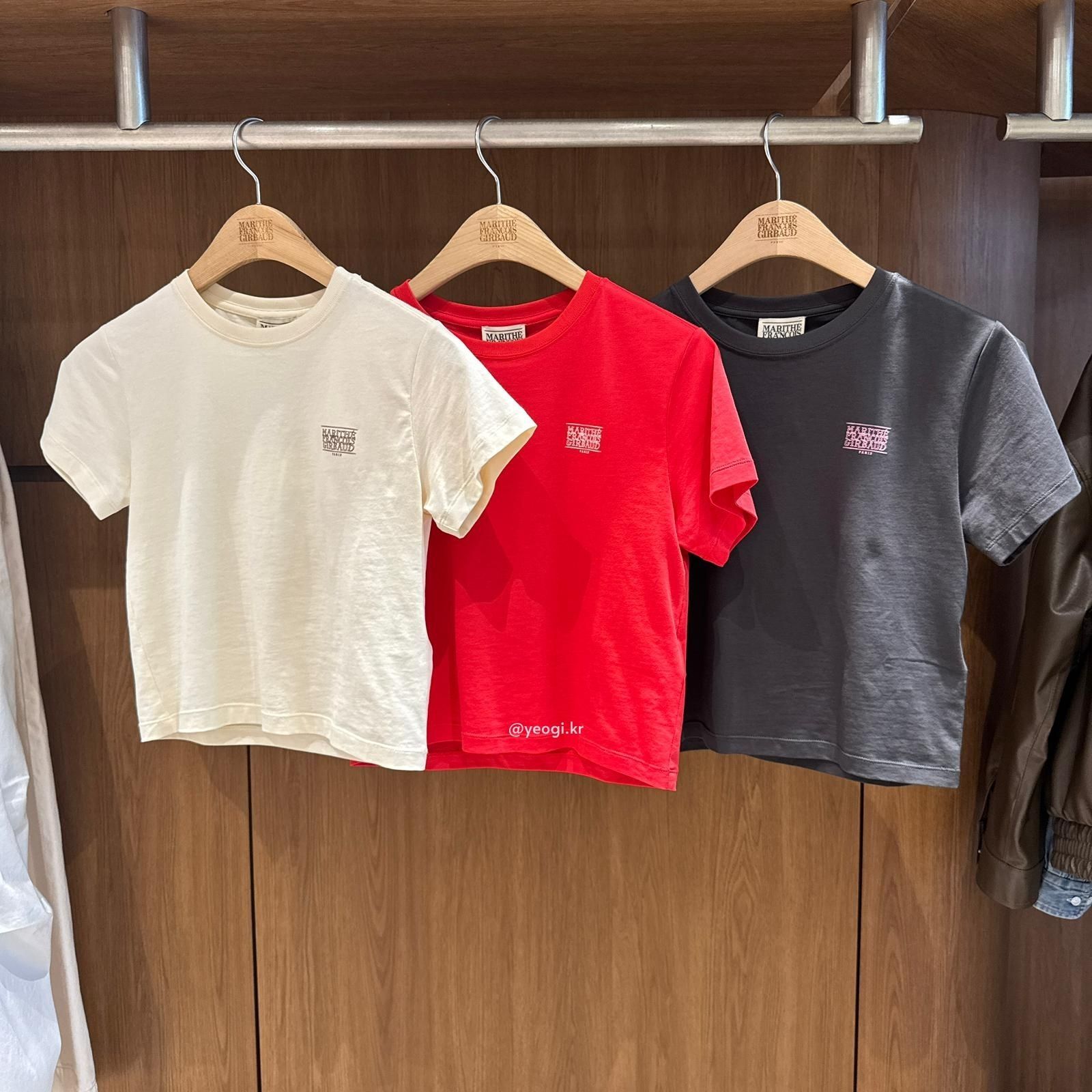 [11/4前入code每件最高可再-$20] MARITHE FRANCOIS GIRBAUD (MFG)｜W ANTIQUE CLASSIC LOGO SLIM CROP TEE [3 colors]